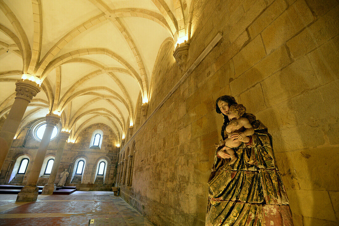 Interior view of the Mosteiro de Alcobaca, Centro, Portugal