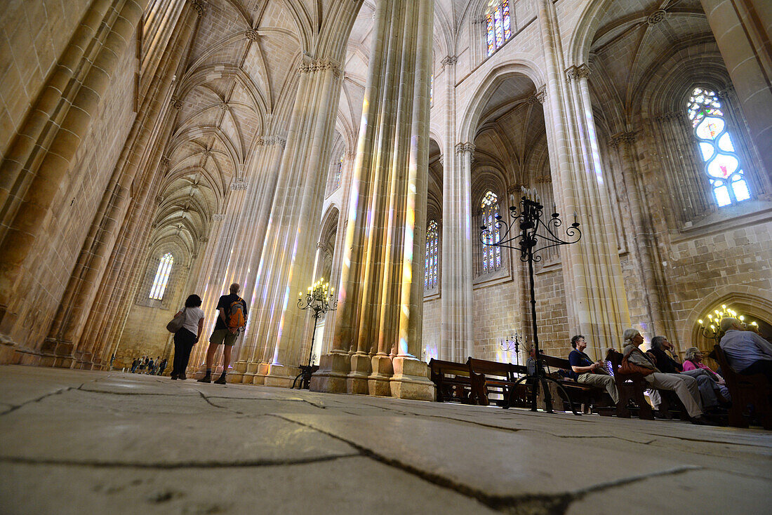 Innenansicht der Kathedrale der Mosteiro da Batalha, Batalha, Centro, Portugal