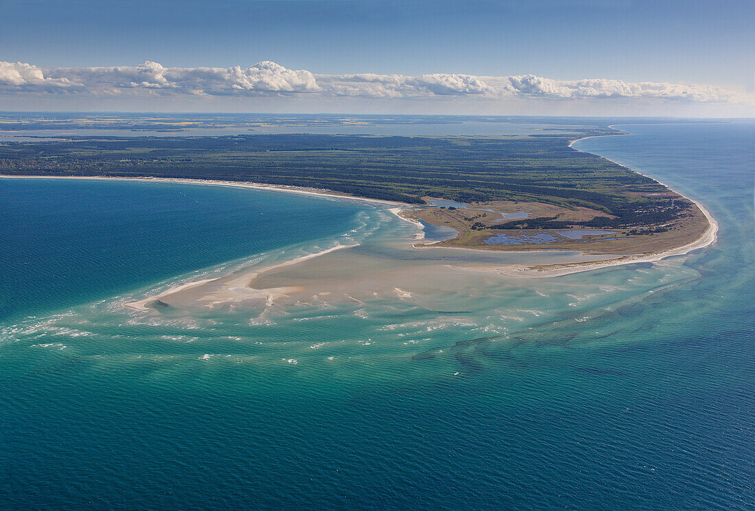 Luftbild vom Darßer Ort, Nationalpark Vorpommersche Boddenlandschaft, Ostseeküste, Mecklenburg Vorpommern
