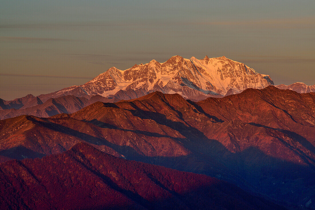 Monte Rosa, Valais, view from Mottarone, Piedmont, Italy