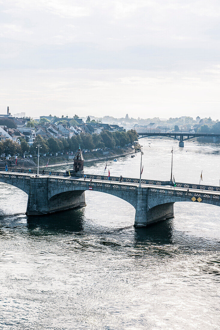 Mittlere Brücke, Basel, Basel-Stadt, Schweiz