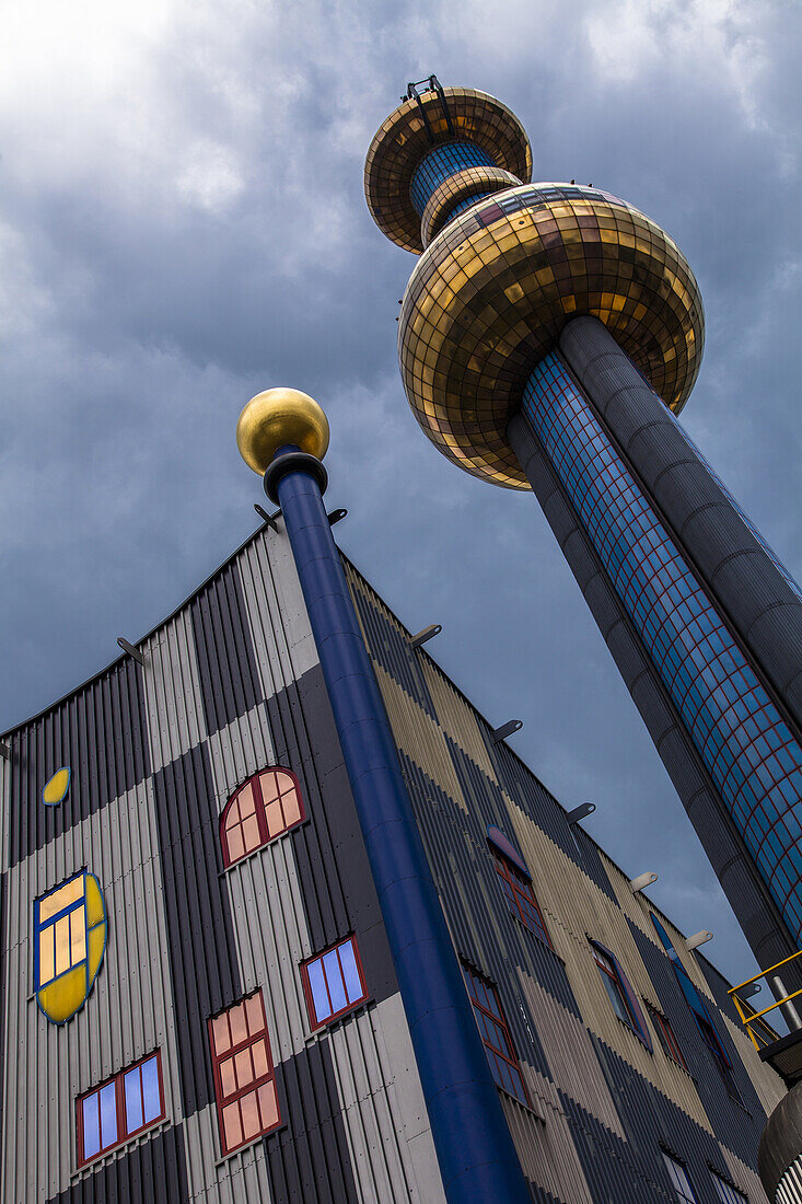 Incinerator of Vienna, designed by Friedensreich Hundertwasser, Vienna, Austria.