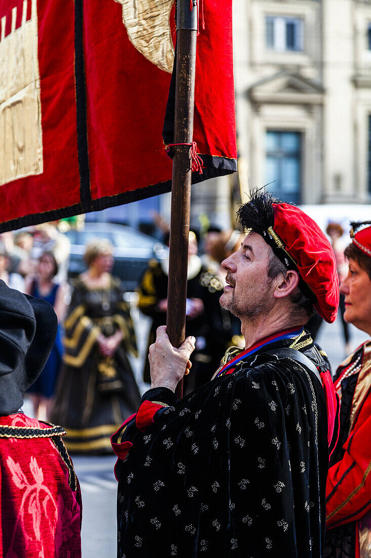 Medieval festivity in Lyon, France.