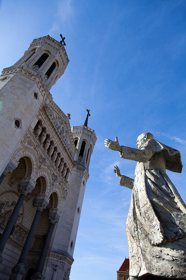 Basilica Notre-Dame de Fourvière, historic district of Vieux Lyon, UNESCO World Heritage, Lyon, France, Europe