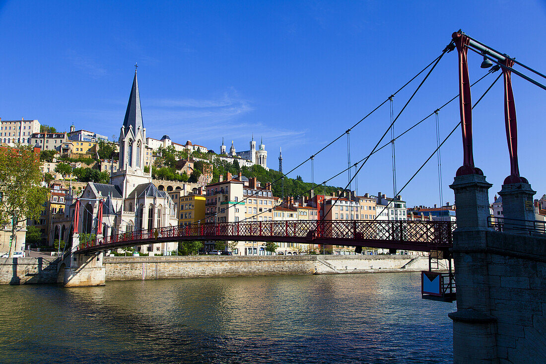 Saône, Quai Romain Rolland, Lyon, Rhône-Alpes region, department of Rhône, France, Europe