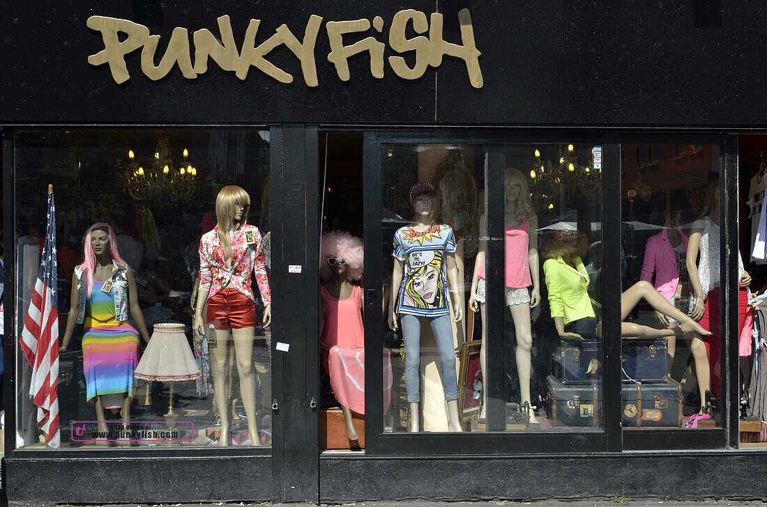 Punkyfish fashion store in Camden Town, London, UK.