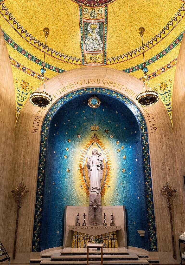 Our Lady of Siluva chapel, Basilica of the National Shrine of the Immaculate Conception, Washington DC, USA.