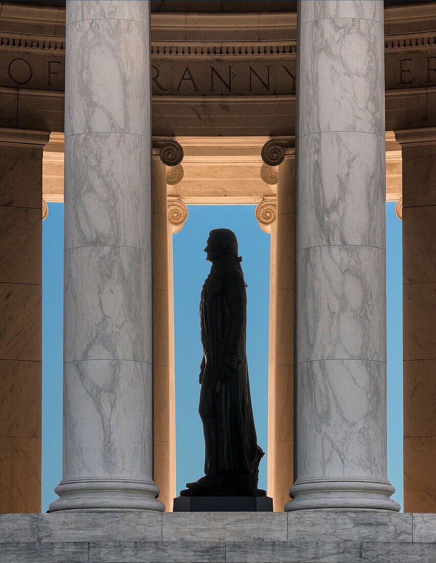 Interior, Jefferson Memorial, Washington DC, USA.