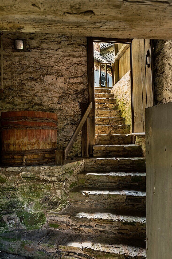 Stone stairs, Ephrata Cloister, Pennsylvania, USA