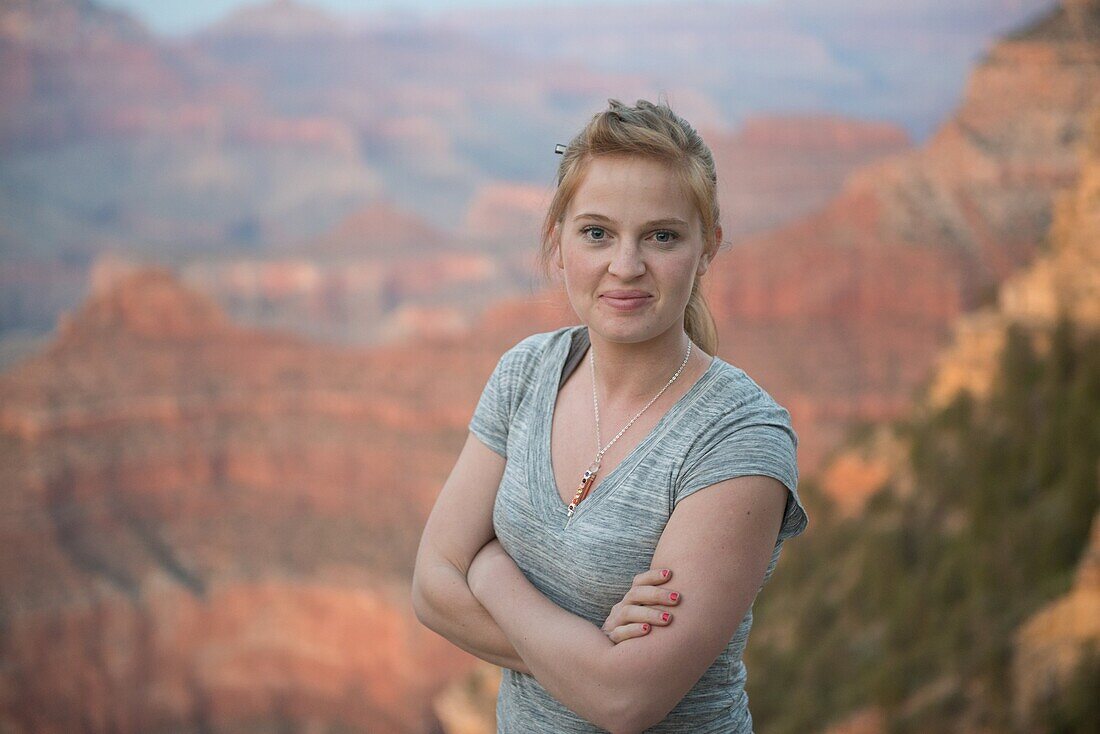 Grand Canyon Portrait of a Young Woman.