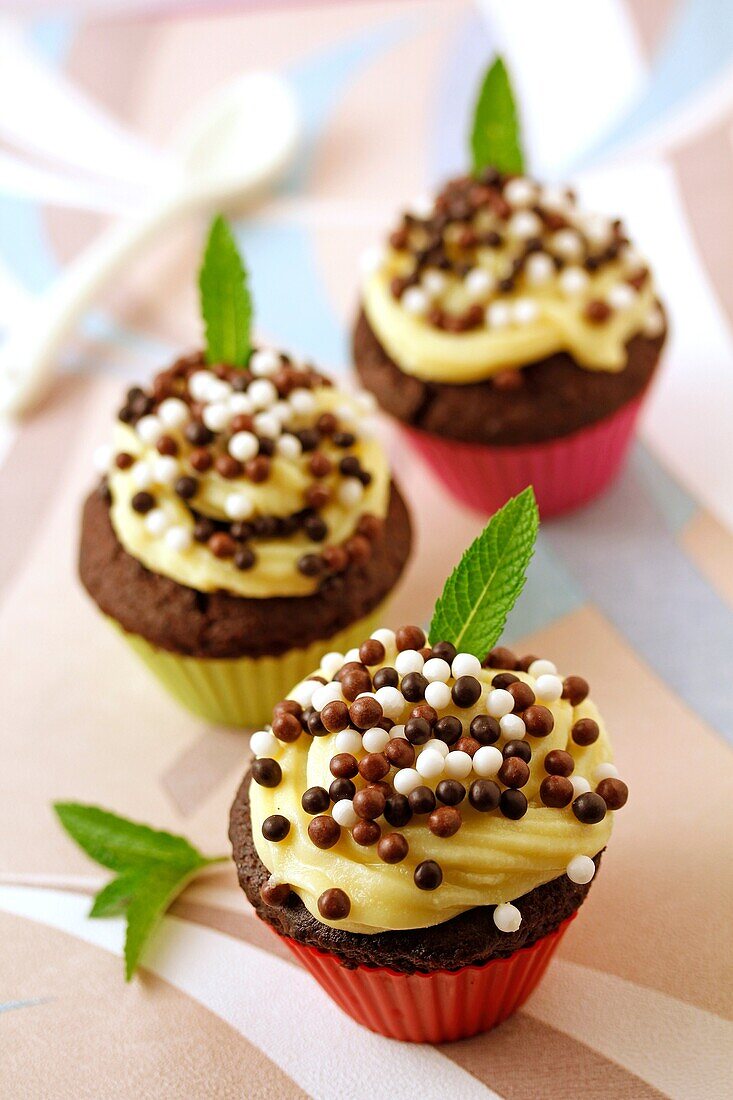 Cupcakes double chocolate.