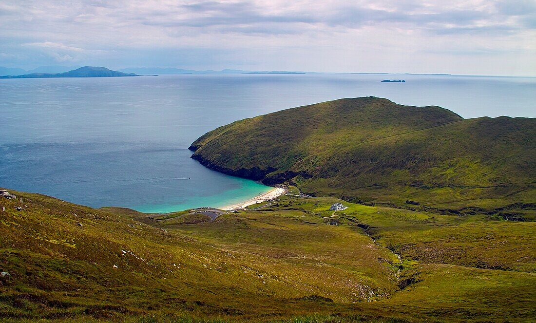 View of Keem beach, Achill Island, County Mayo, Ireland.