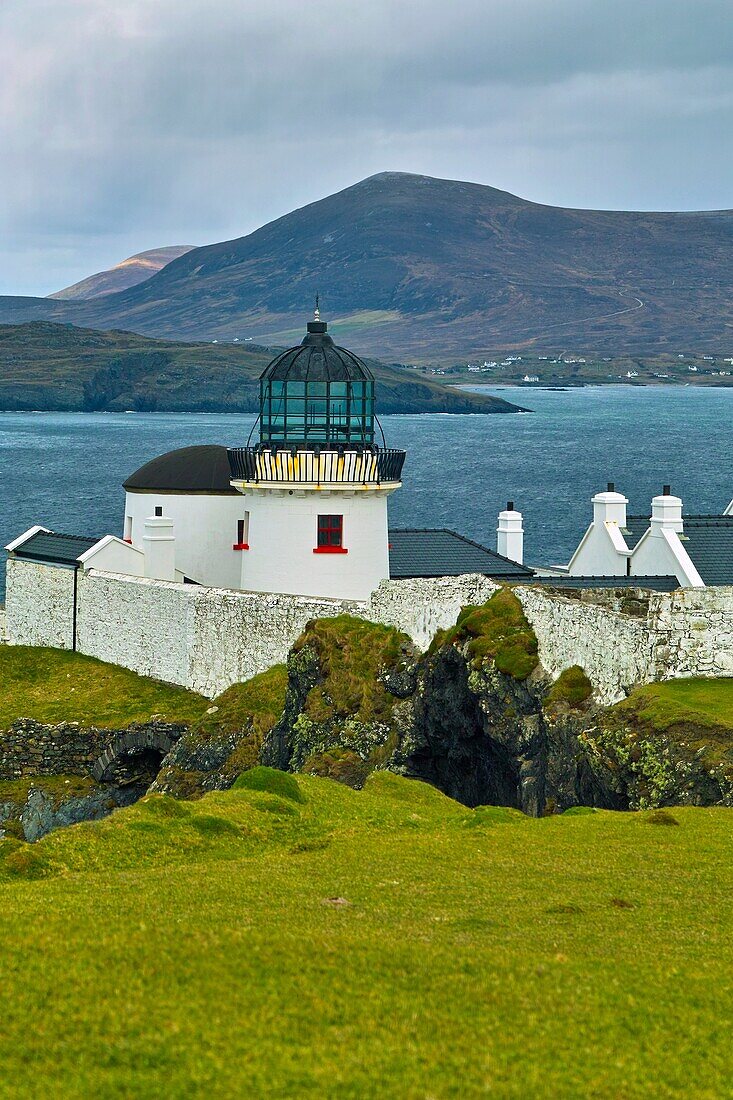Clare Island Lighthouse, Clare Island, County Mayo, Ireland.