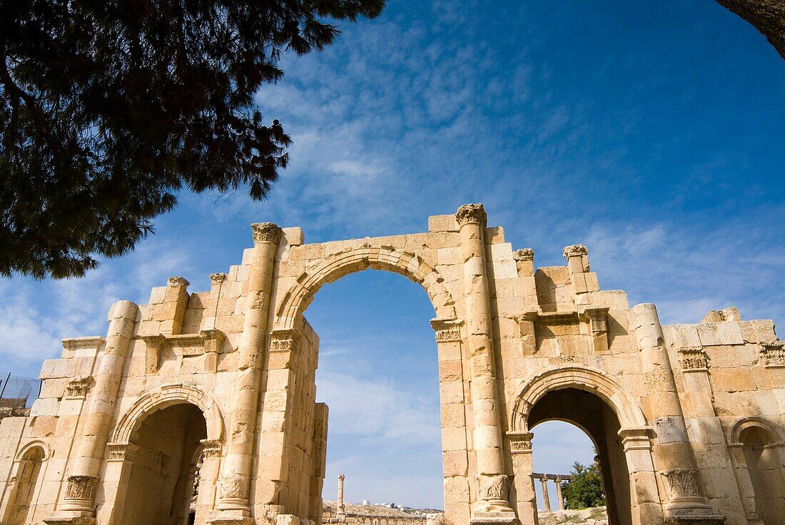South Gate, Jerash, Gerasa Roman Decapolis City, Jordan, Middle East.