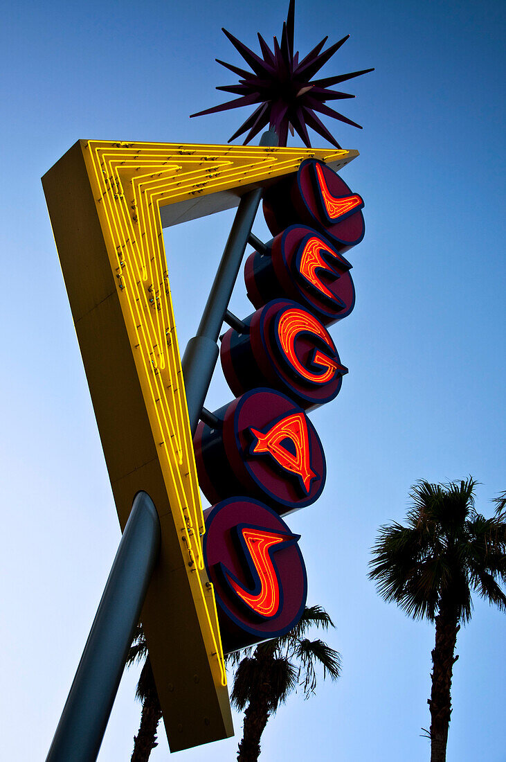 Nevada, Las Vegas, Neon Vegas Sign.