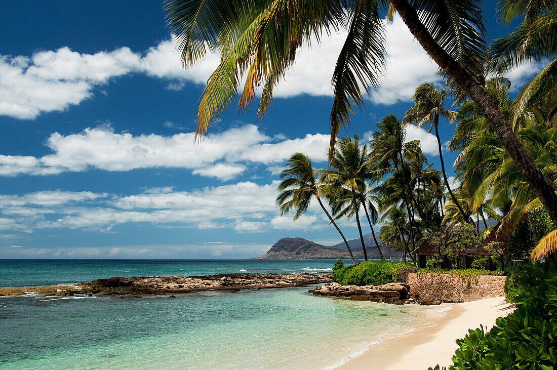 Hawaii, Oahu, Paradise Cove Beach.