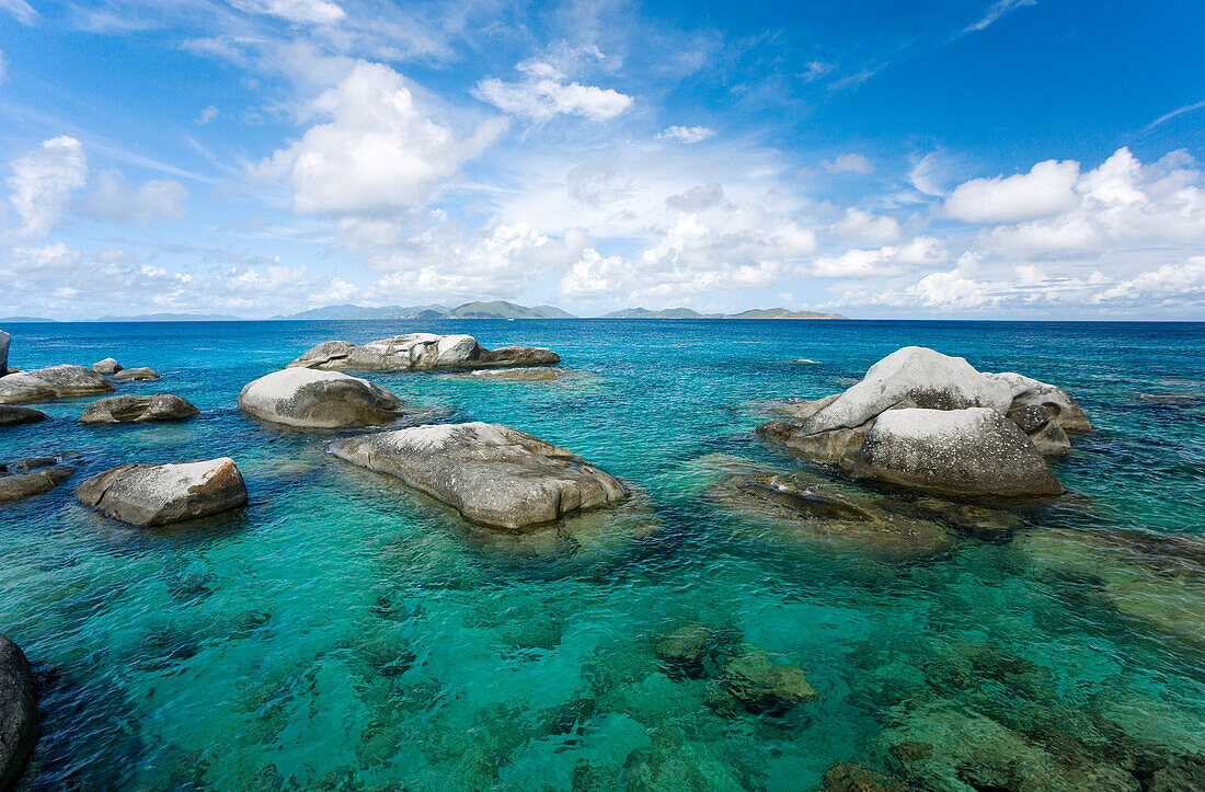 Caribbean, British Virgin Islands, Virgin Gorda, The Baths, Rocky Ocean.