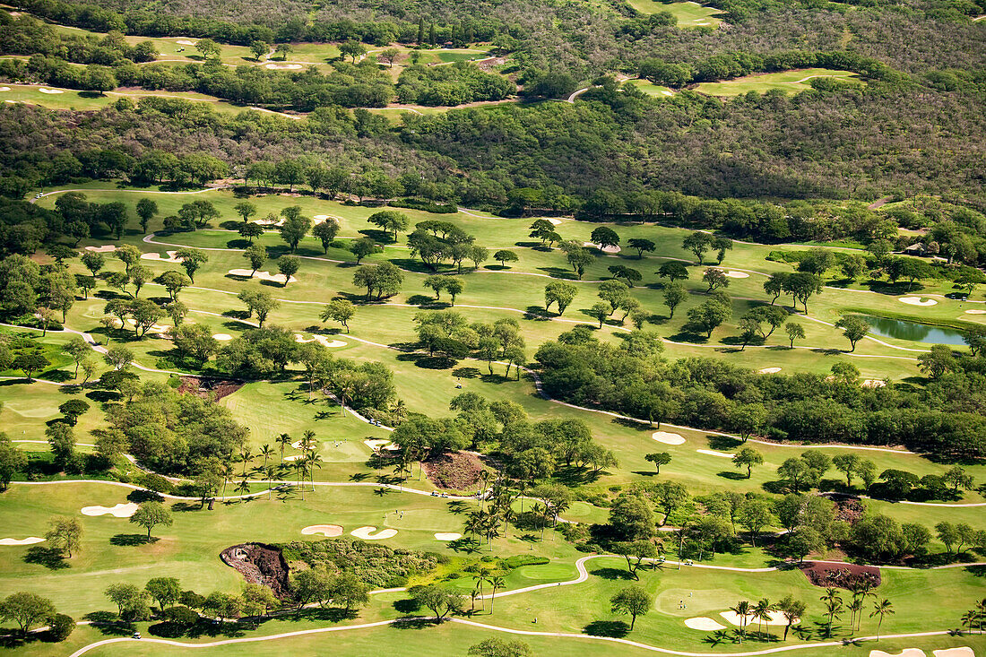 Hawaii, Maui, Aerial Of Wailea Gold Golf Course