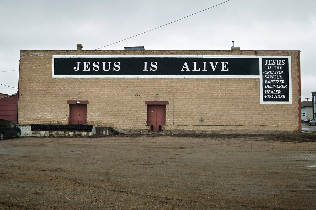 Sign On A Warehouse, North Battleford Saskatchewan
