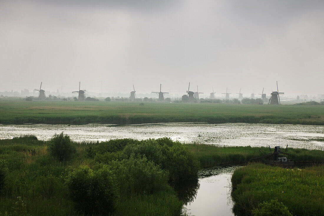 Windmills And Canals, Holland