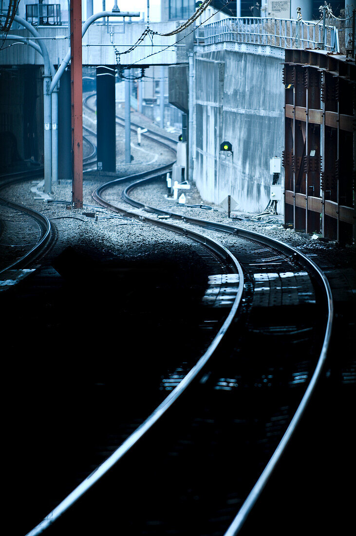 Subway Train Tracks, Tokyo, Japan