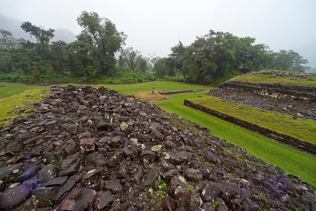 'Totonaca ruins named: ''El Huajilote'', near Filobobos River, Veracruz, Mexico.'