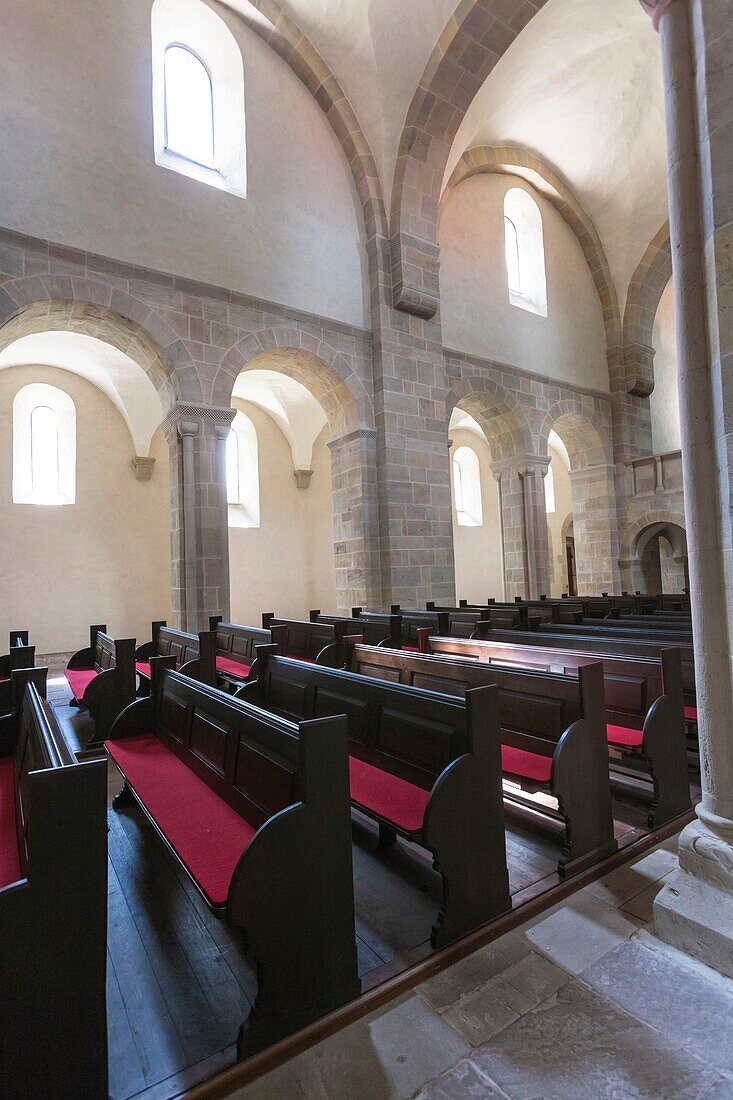 Inside the medieval monastery of Lippoldsberg, Hesse, Germany, Europe