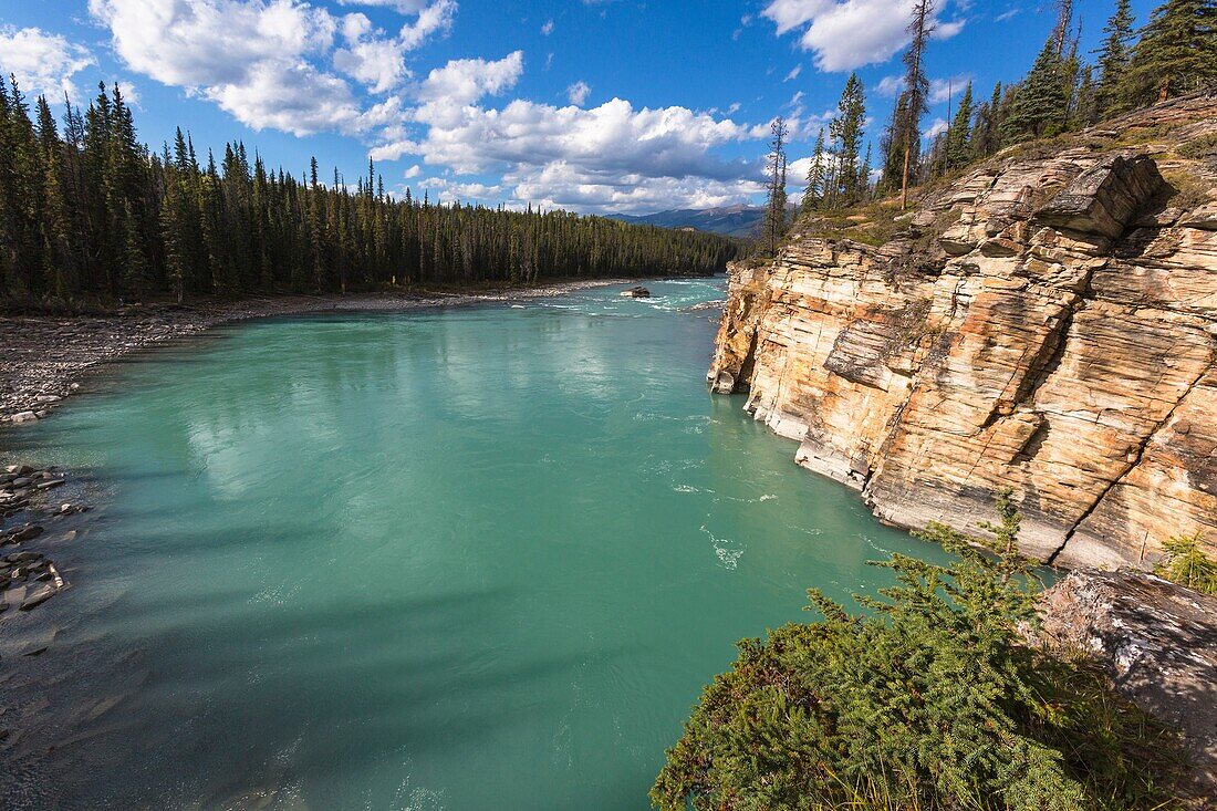 Athabasca Canyon in the Jasper National Park, Alberta, Canada