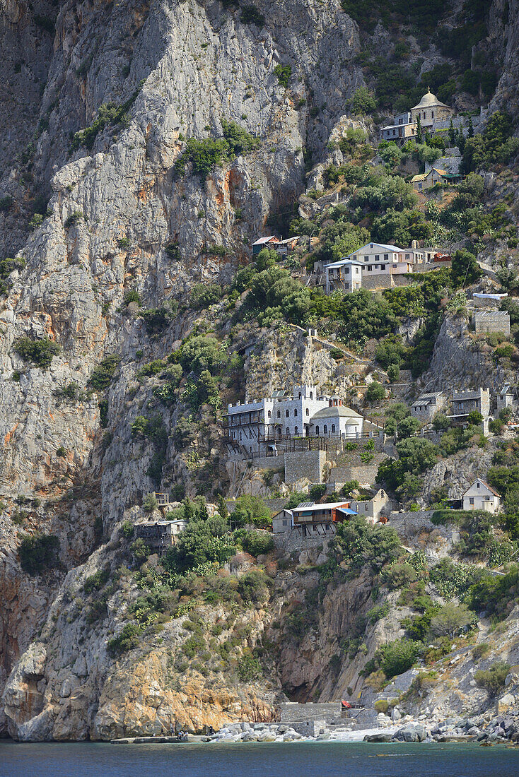 Greece, Chalkidiki, Mount Athos, World Heritage site, Hermitages of Karoulia.