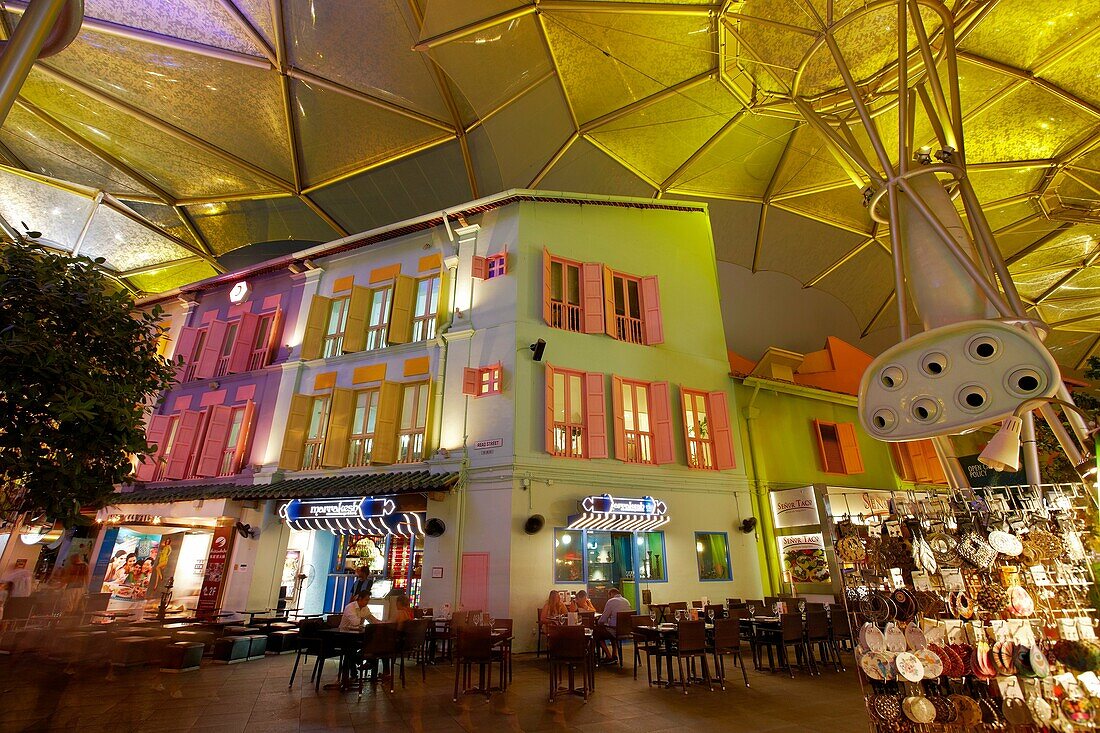 Clarke Quay at night, Singapore.