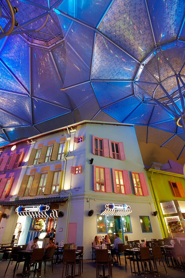 Clarke Quay at night, Singapore.