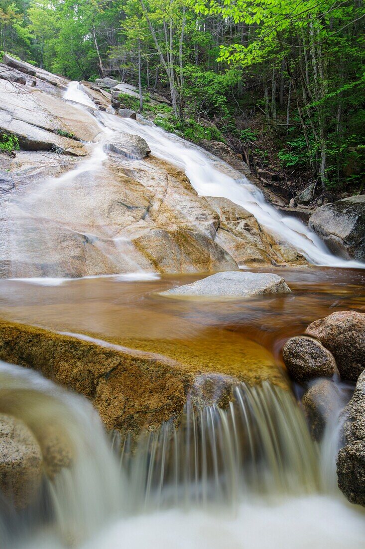 'The ''other'' Pitcher Falls, located on the South Fork of the Hancock Branch in the White Mountains, New Hampshire USA during the spring months.'