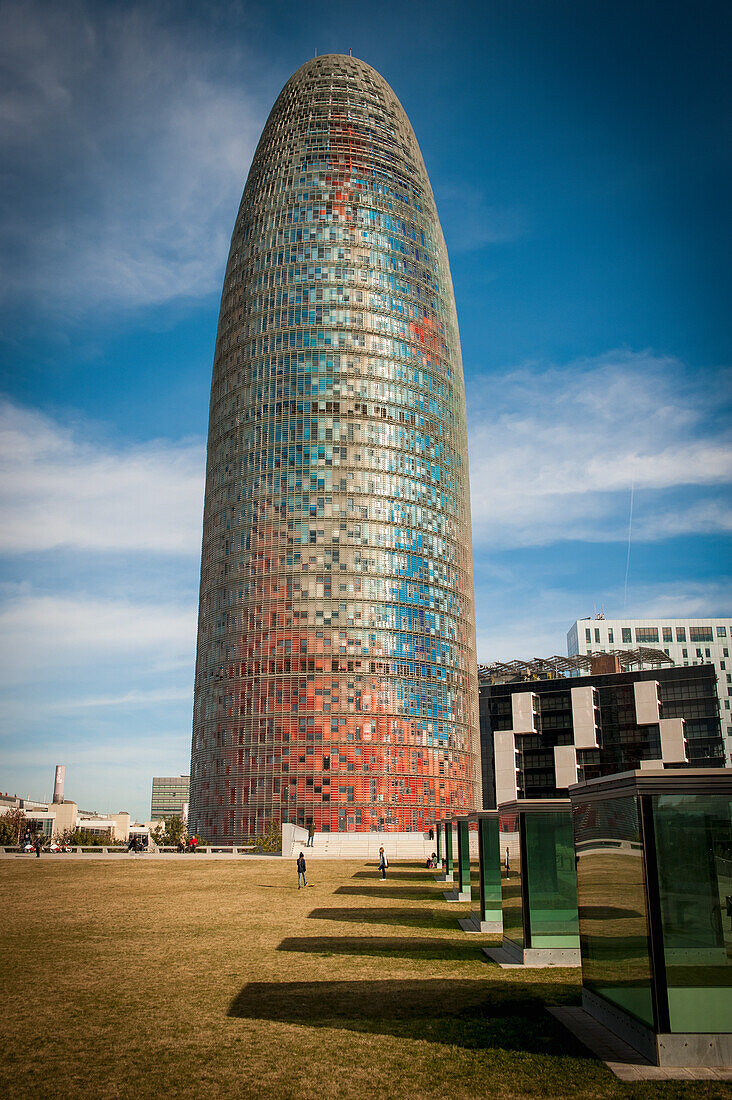 'Agbar Tower in Les Glories; Barcelona, Catalonia, Spain'