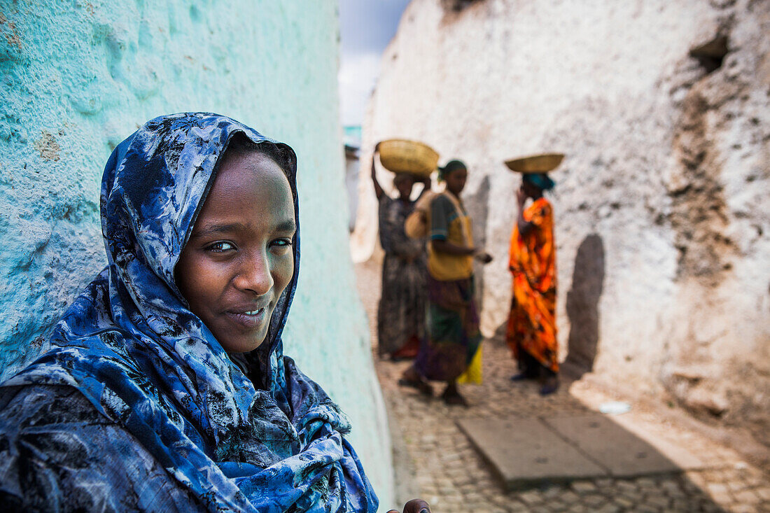 'Portrait of a young woman; Harar, Ethiopia'