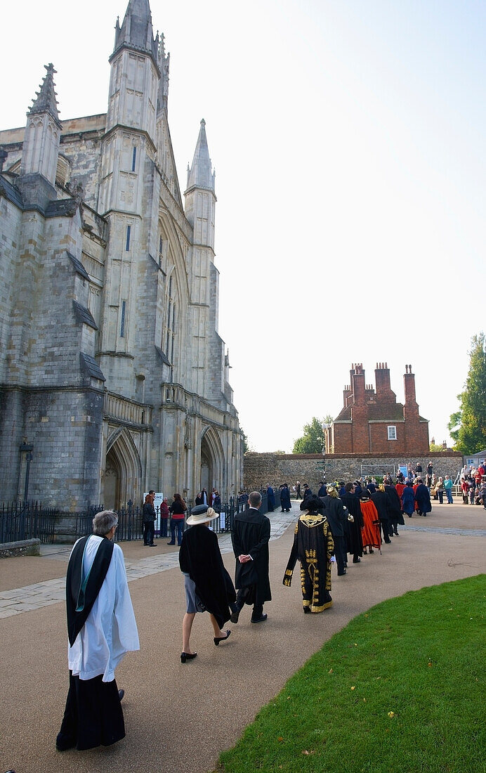 'Law day at Winchester Cathedral; Winchester, Hampshire, England'