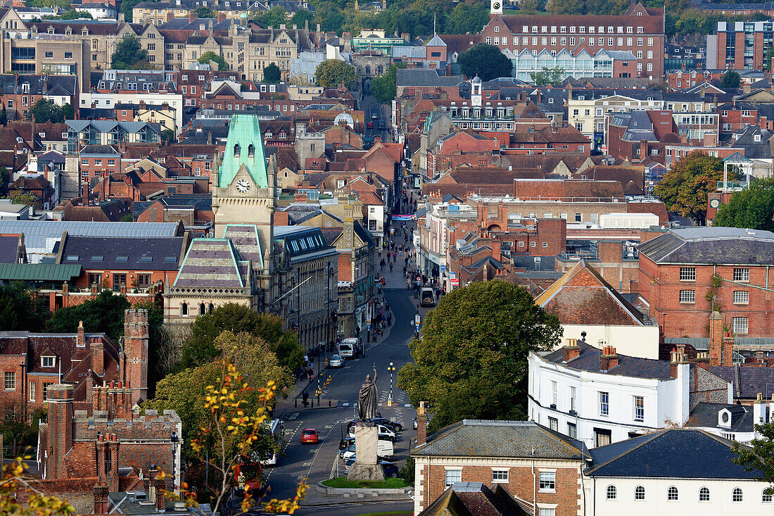 'View of the High Street; Winchester, Hampshire, England'