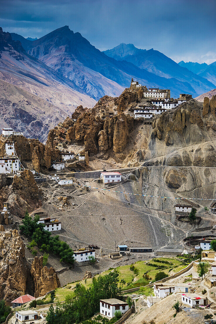 'Dhankar Gompa and village; Spiti Valley, India'
