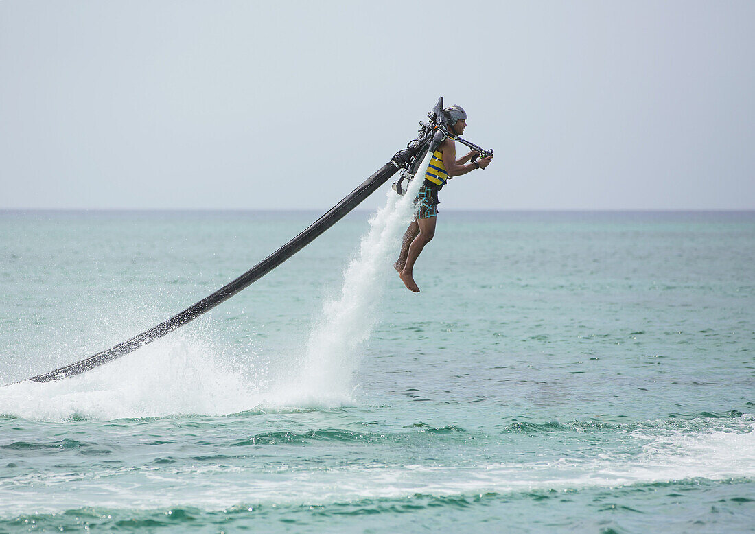 'Jet pack over the Caribbean; Grand Cayman, Cayman Islands'