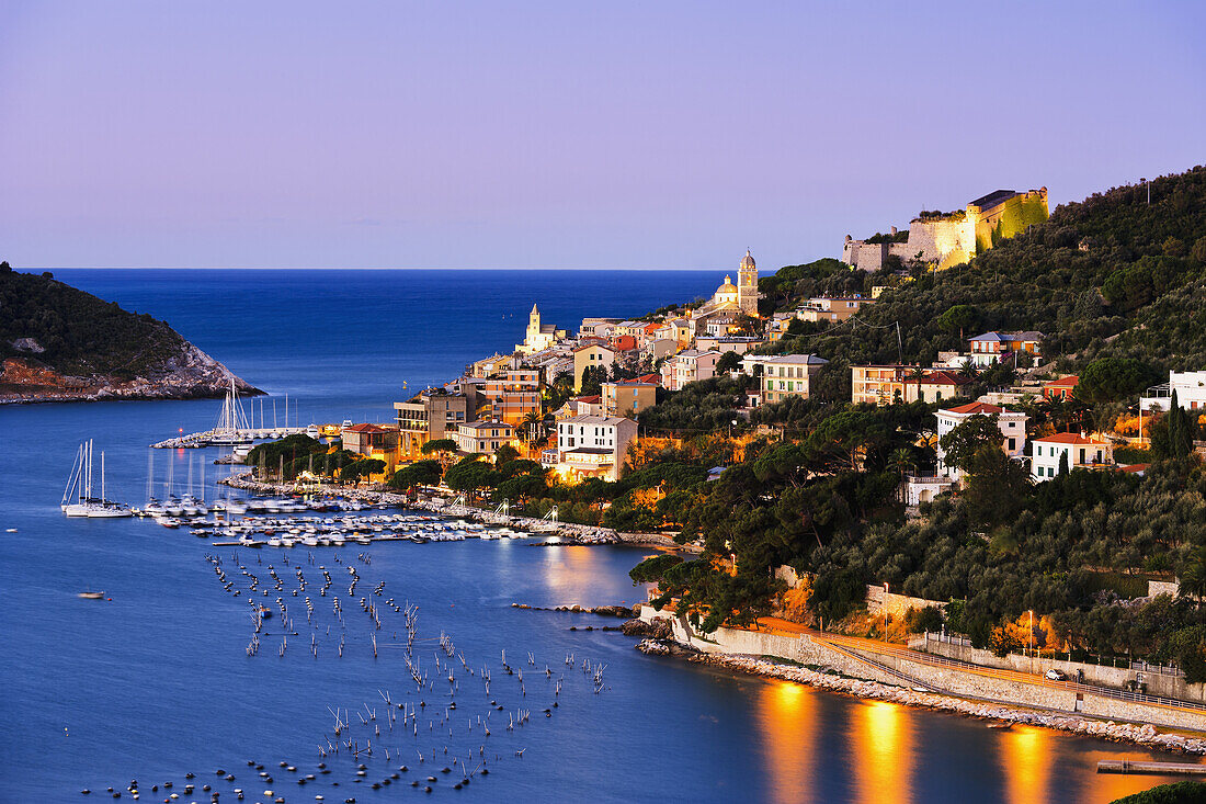 'Porto Venere at dawn; Porto Venere, Liguria, Italy'