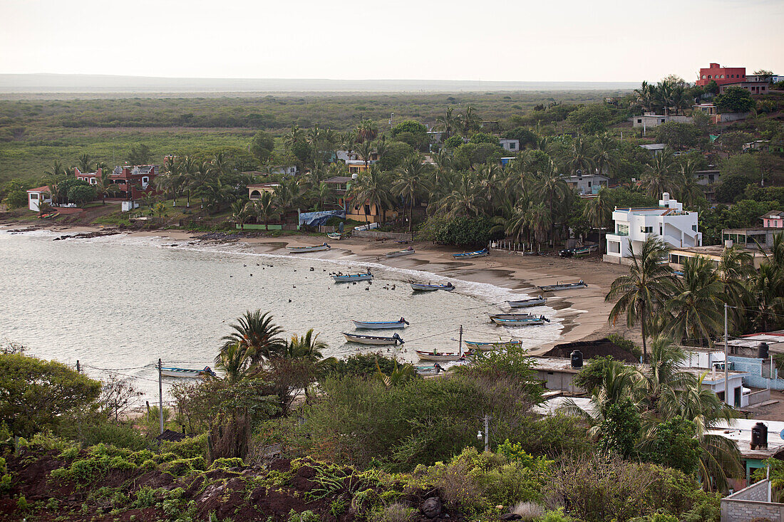 Looking down at the quiet town of Las Barras de Piaxtla in Mexico.