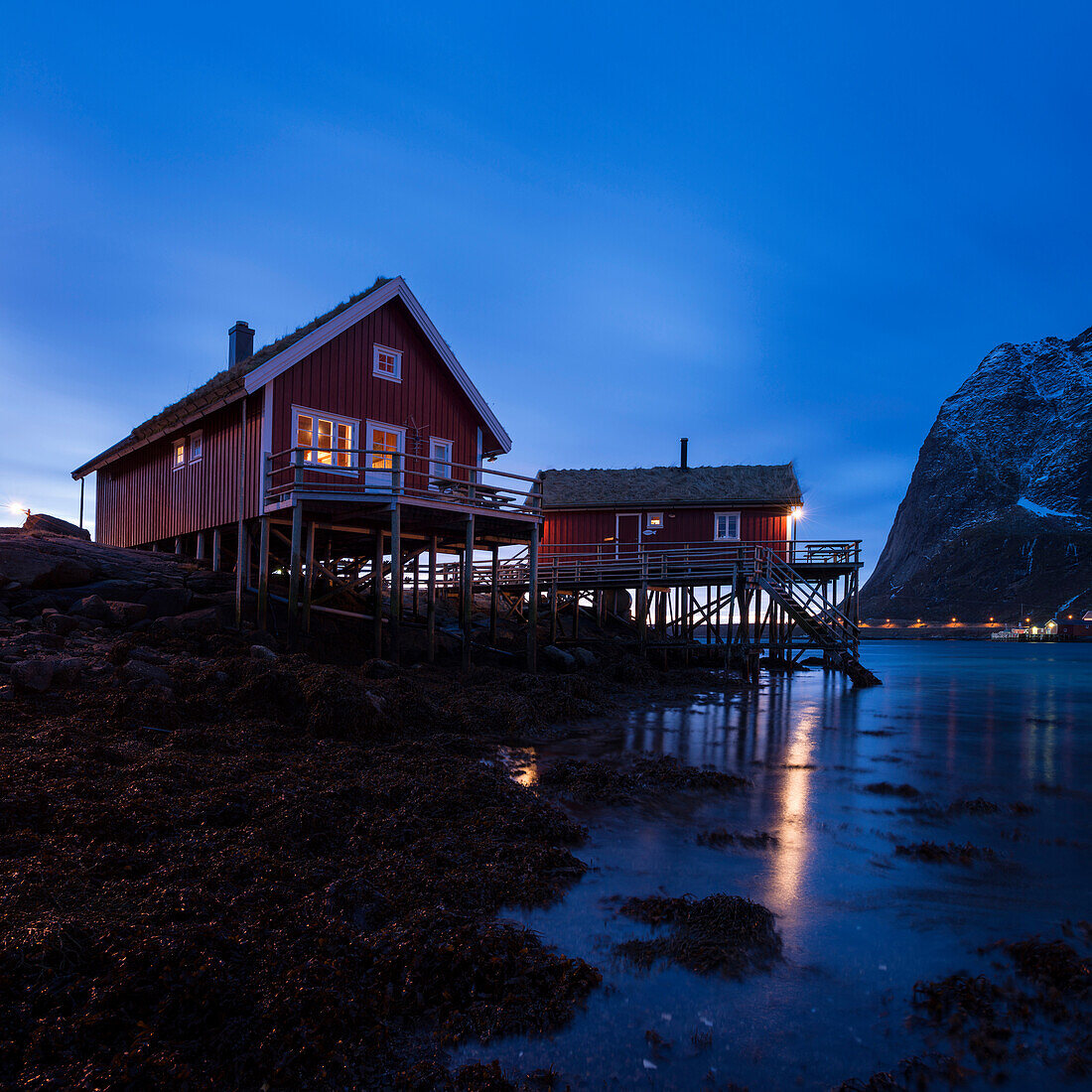 Traditional Norwegian Fishermen's cabins - Rorbu, Valen, Reine, Moskenes??y, Lofoten Islands, Norway