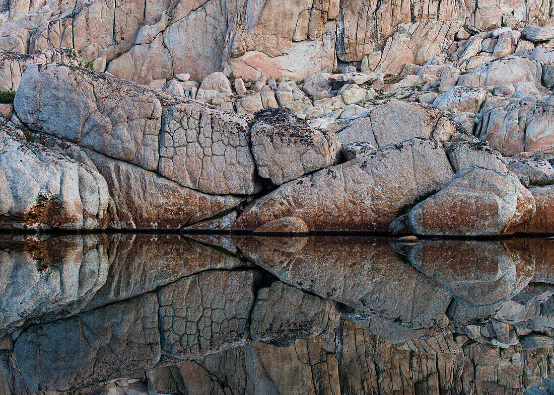 Rocky reflection in the Bear Lakes area of the High Sierra