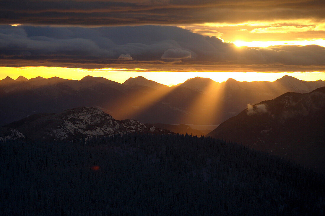 Sunrise over mountains