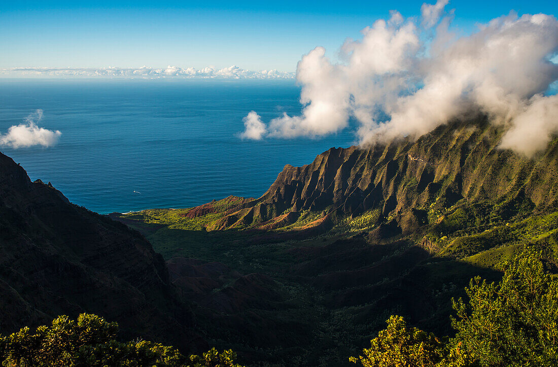 'View from Puu O Kila Overlook, Na Pali Coast; Kauai, Hawaii, United States of America'