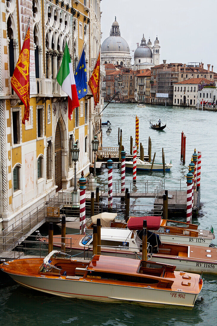 'Water taxis on the Grand Canal; Venice, Italy'