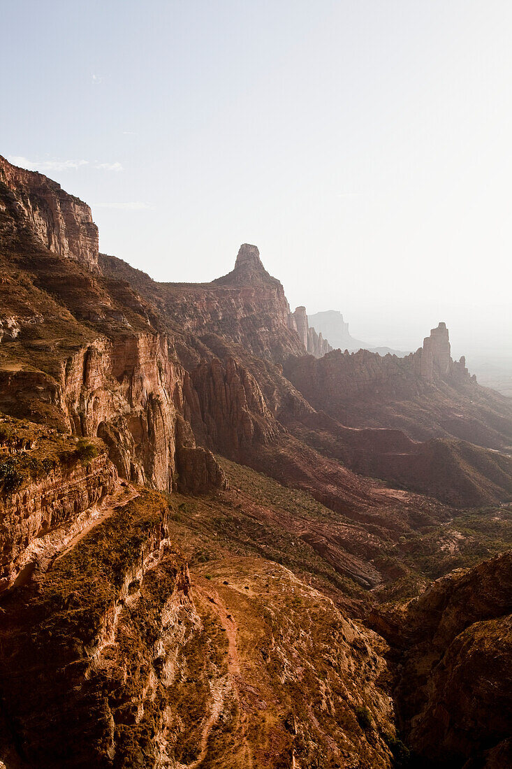 'Mountain scenery on the Gheralta plateau; Tigray region, Ethiopia'