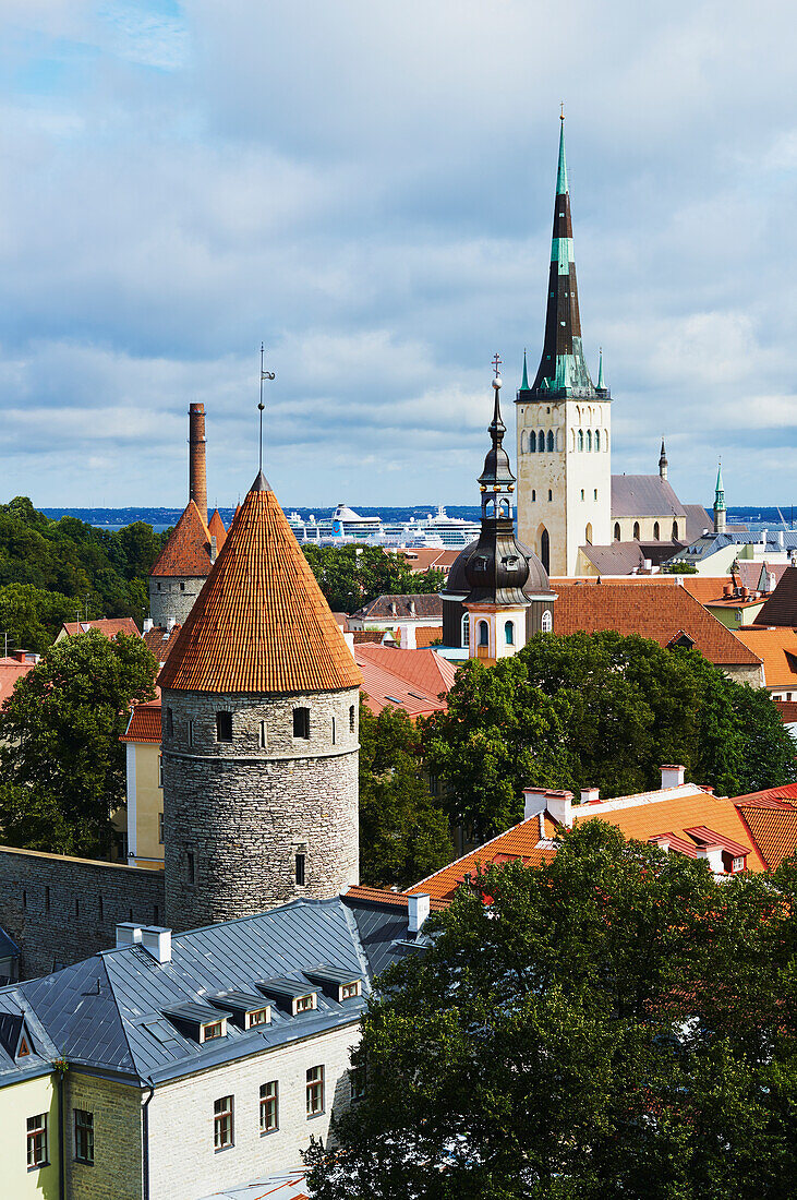 'View of Tallinn Old Town in Estonia; Tallinn, Estonia'