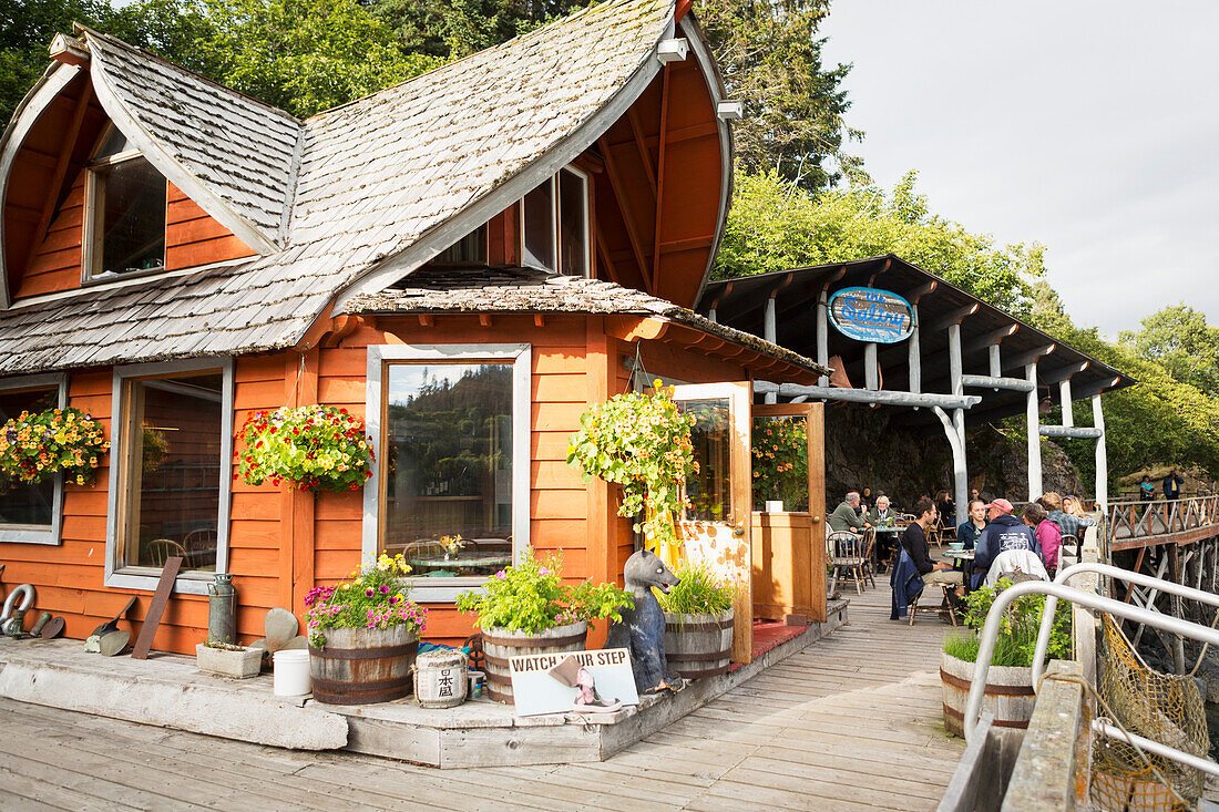 The Saltry Restaurant in Halibut Cove, Kachemak Bay, Southcentral Alaska.