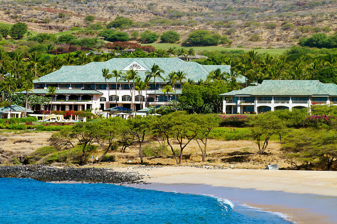 Hawaii, Lanai, Four Seasons Resort at Manele Bay. EDITORIAL USE ONLY.