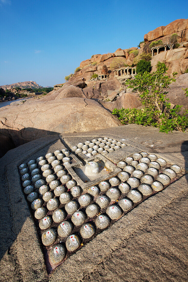 'Vijayanagara ruins; Hampi, Karnataka, India'